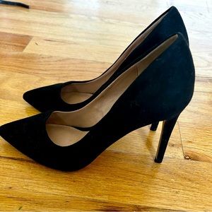 Call It Spring Black Faux Suede Stilettos Size 7